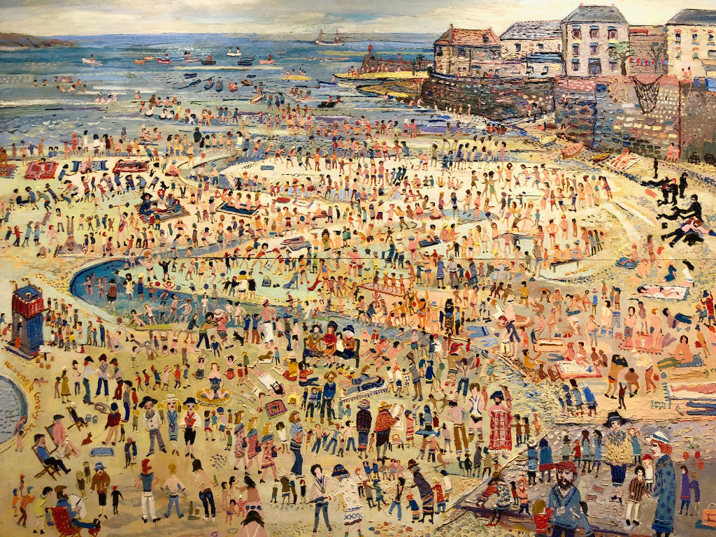 'Beach Scene' by Fred Yates c.1986