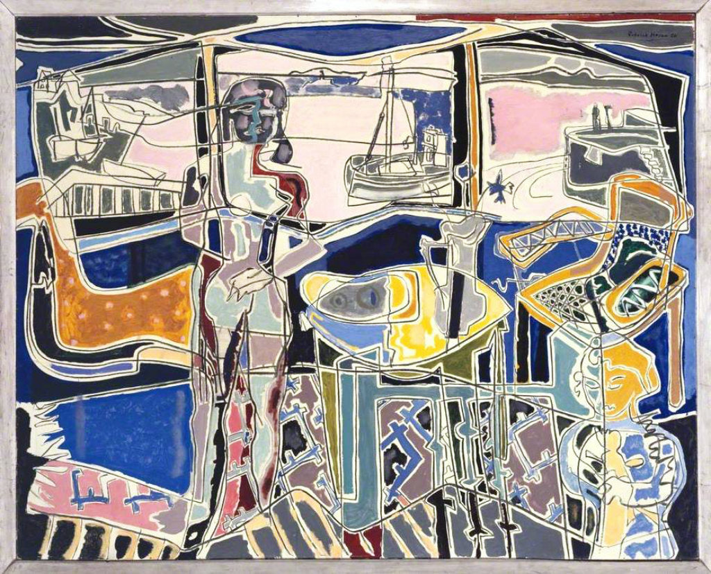Harbour Window with two figures, St Ives. July 1950 Patrick Heron (1920–1999)