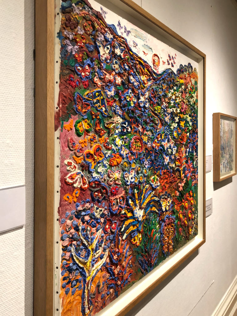 An example of a thick impasto painting by Fred Yates, 'The Enchanted Forest' 2005