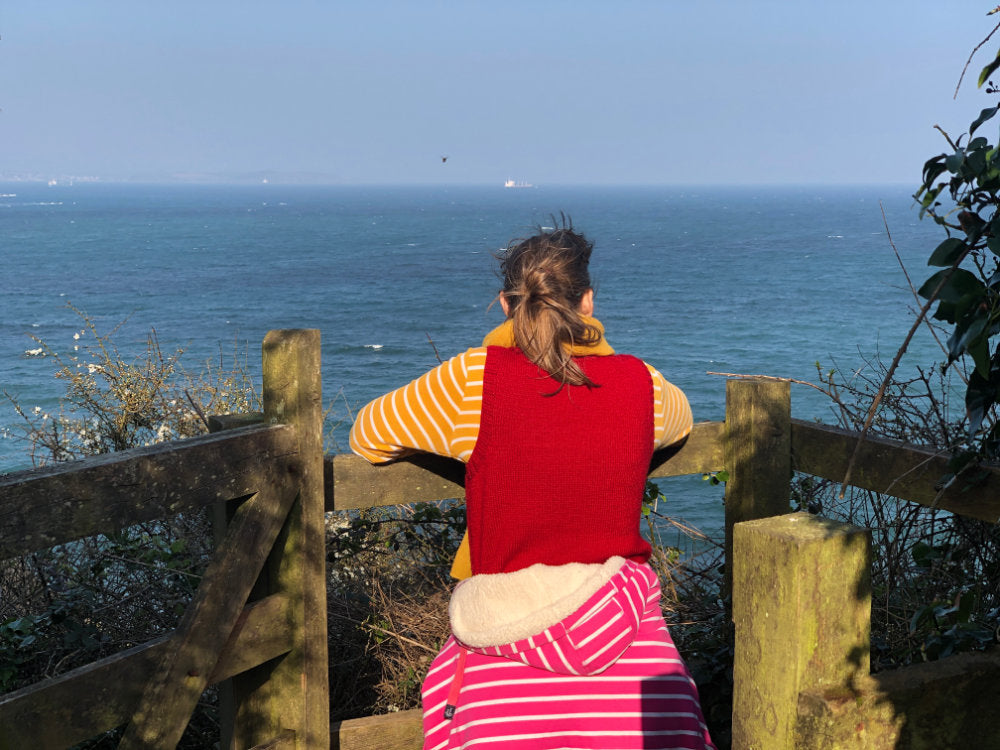 Joanne Short looking out to sea, Helford River