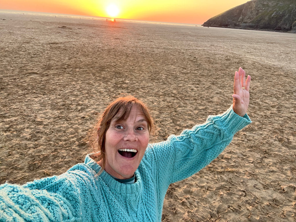 Joanne Short, sunset at Mawgan Porth, photograph