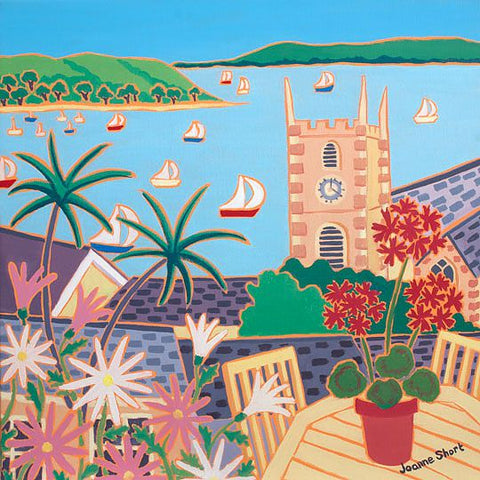 View from the Garden, Falmouth. Painting by Joanne Short held in the permanent collection of Falmouth Art Gallery in Cornwall