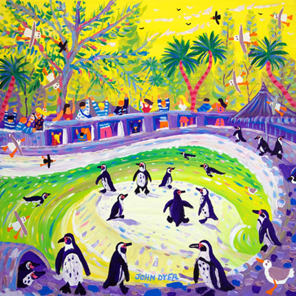 John Dyer painting of Penguins