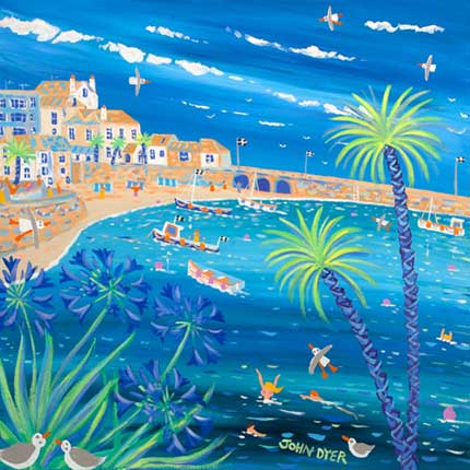 John Dyer painting of St Ives Harbour in Cornwall