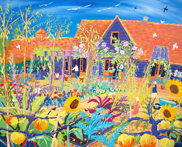 Original Painting by John Dyer. Gardening and Growing. Kim Wilde's garden.