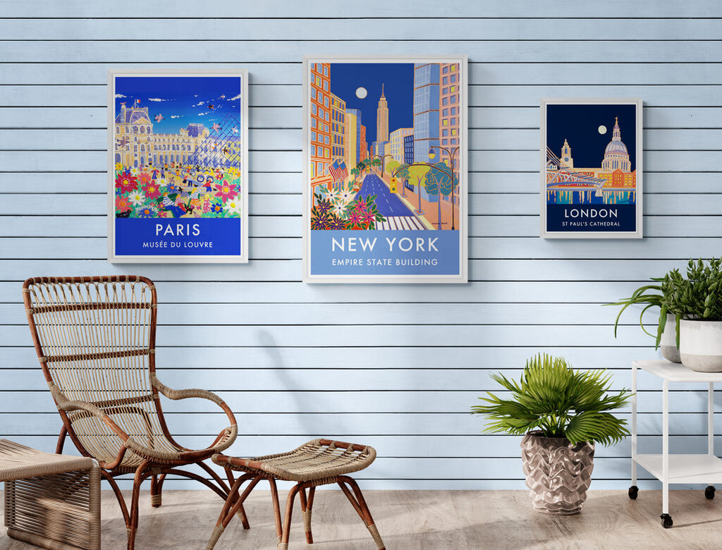 City art prints in a contemporary room - John Dyer Gallery