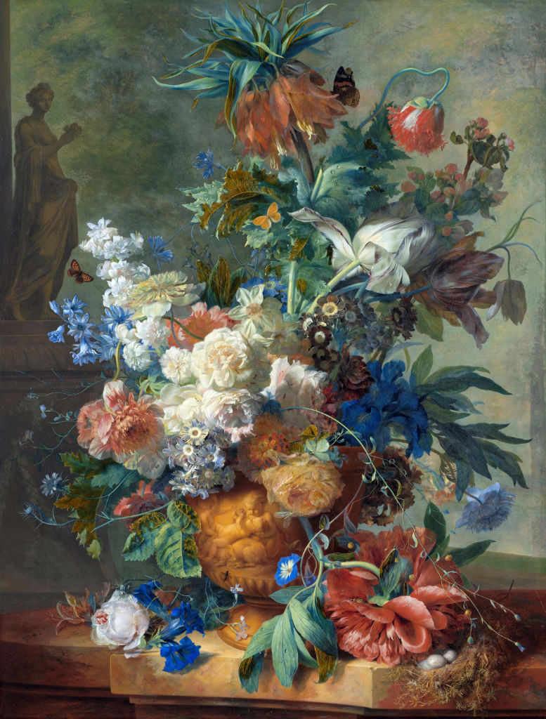 Still life with Flowers by artist Jan Van Huysum