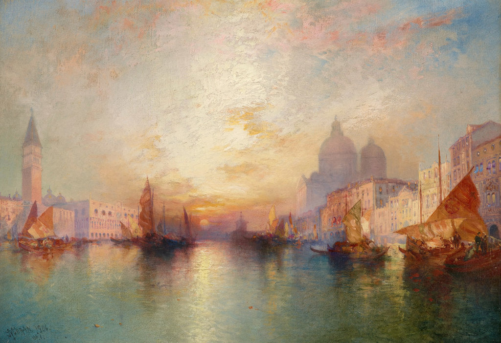 'Venice; Grand Canal at Sunset' Thomas Moran