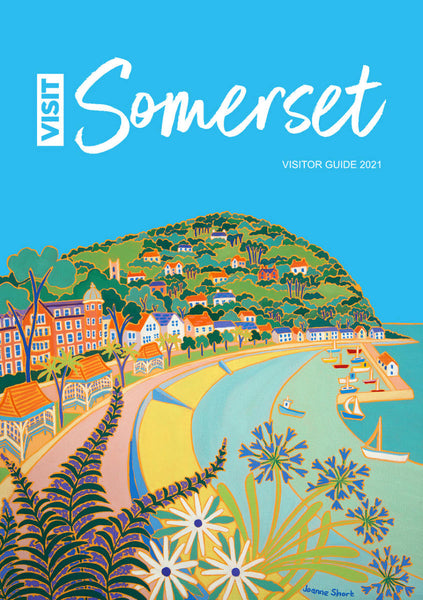 Visit Somerset 2021 guide featuring Joanne Short art of Minehead