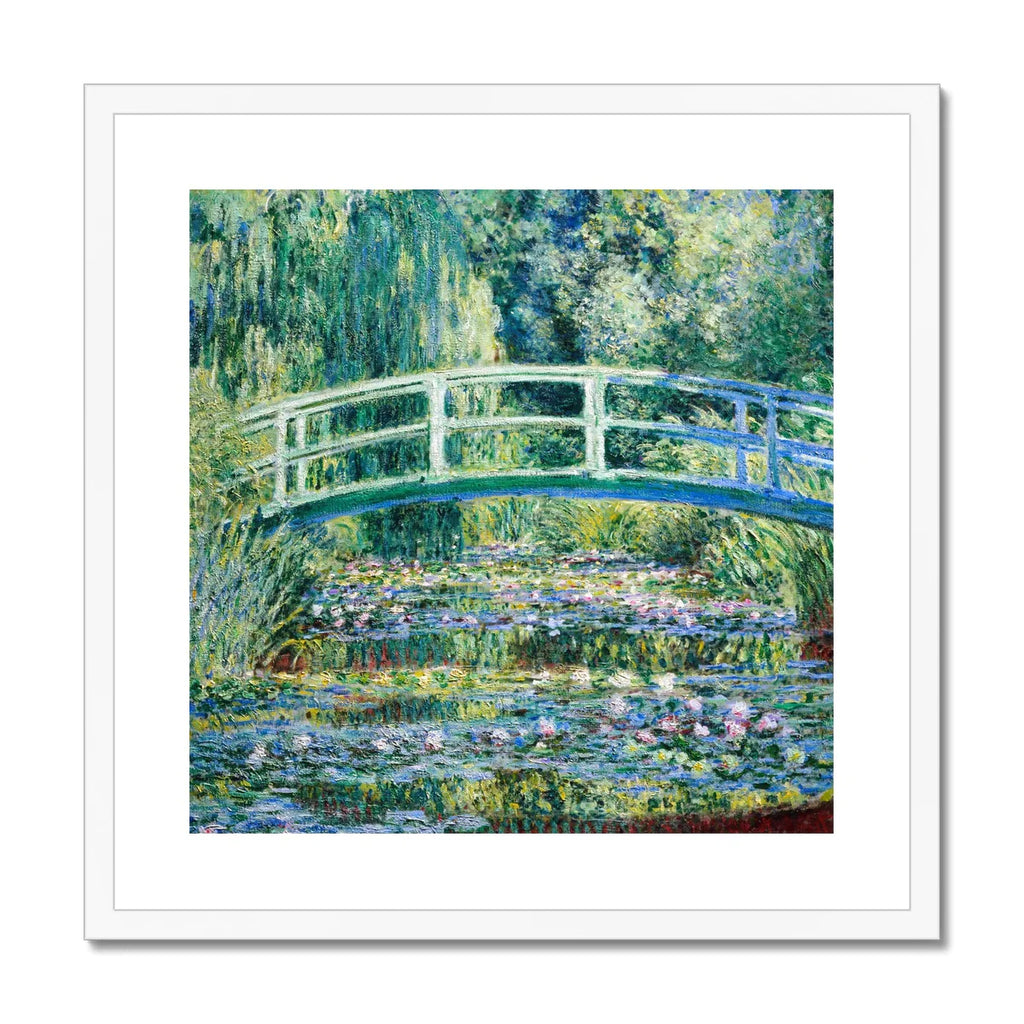 'Water Lilies and Japanese Bridge' by Claude Monet. Giverny Garden. Open Edition Fine Art Print