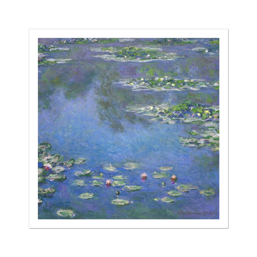 'Water Lilies' by Claude Monet. Giverny Garden Open Edition Fine Art Print