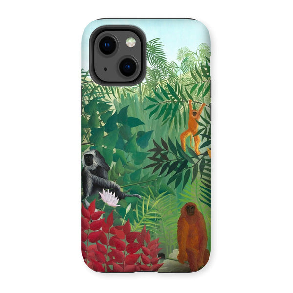 Tough Art Phone Case. 'Tropical Forest with Monkeys'. Artist Henri Rousseau. French Art Gallery