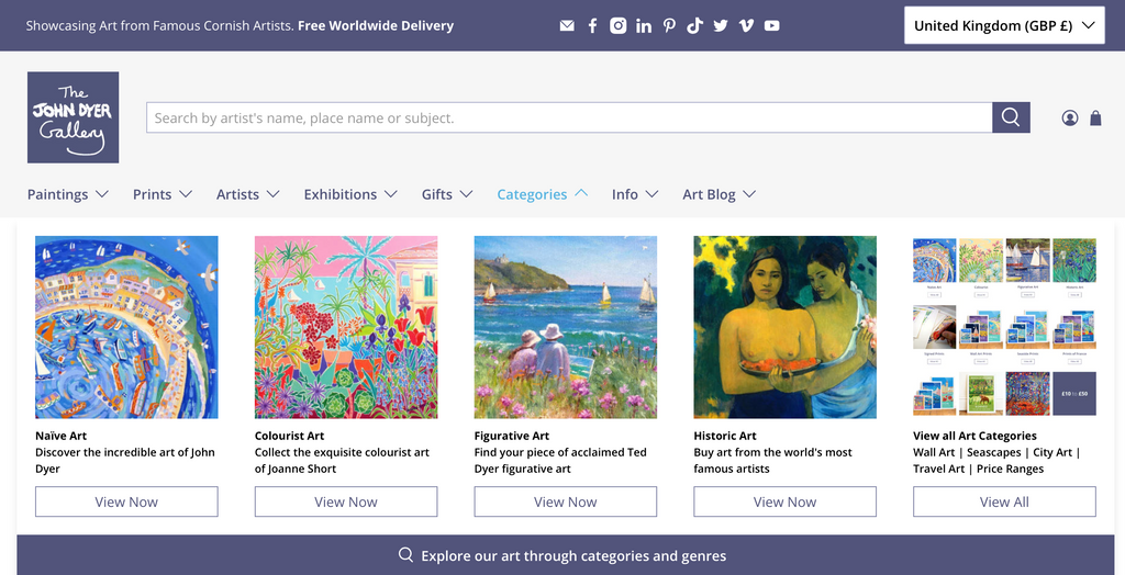 Buy art online - genres and categories