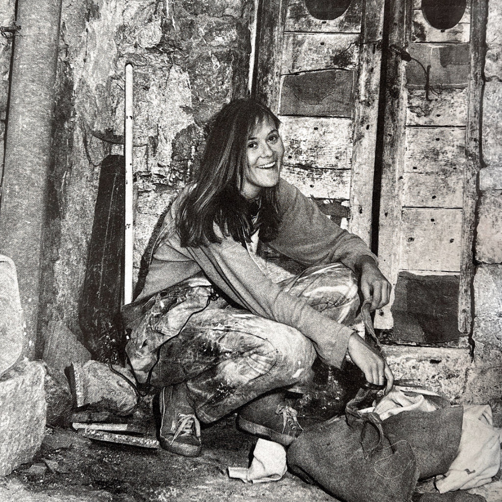 Joanne Short Working on a project for her degree course in Fumone, Italy, 1991