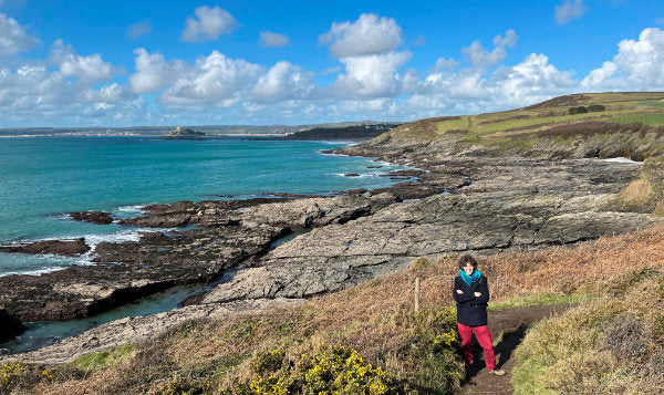 John Dyer on the Cornish coastal path at Mount's Bay 