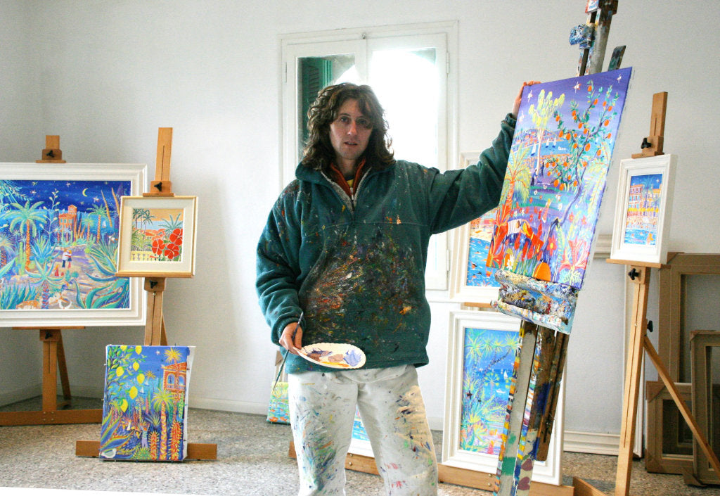 John Dyer in his studio in Italy, 2008