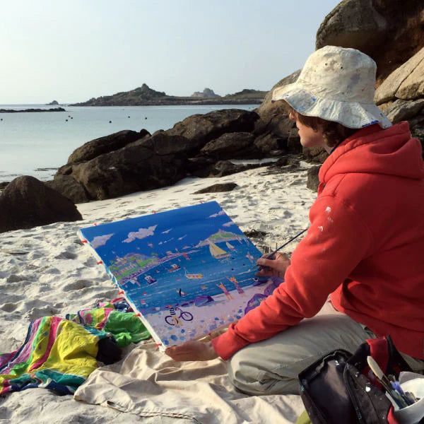 John painting en plein air