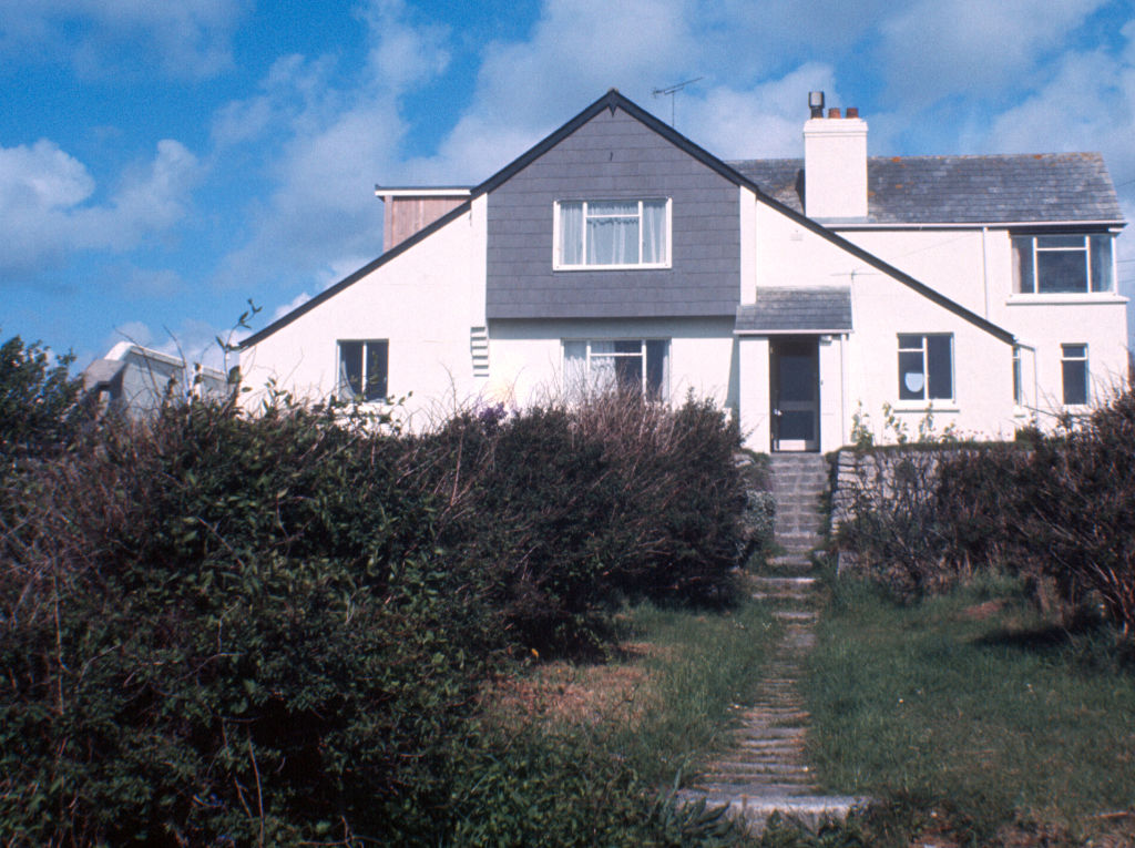 The Cornwall artists' Dyer family home, 'Knowle Cottage' in Holywell Bay on the north coast of Cornwall pictured in the 1970s