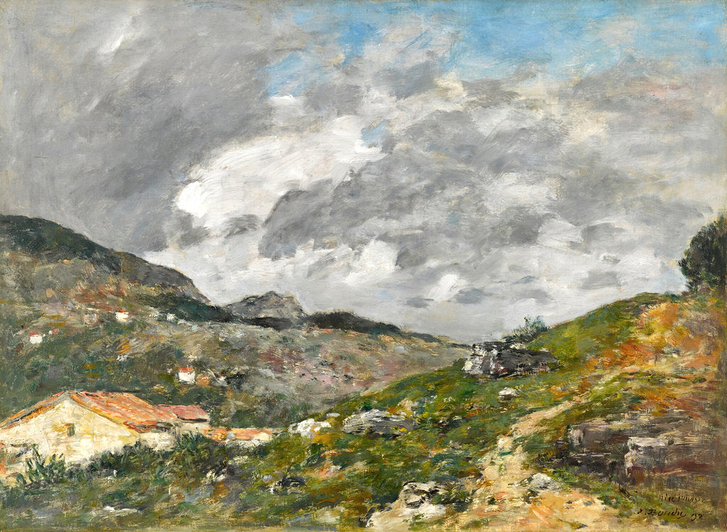 Boudin painting, Montagnes, Environs de Nice