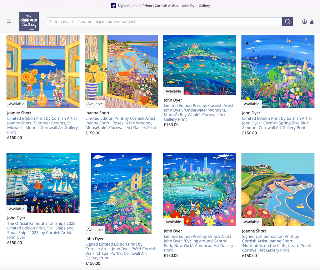 Buy limited edition fine art artist prints online - John Dyer Gallery