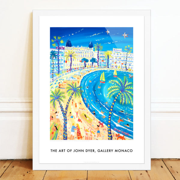 City of Cannes in France - art poster print by John Dyer