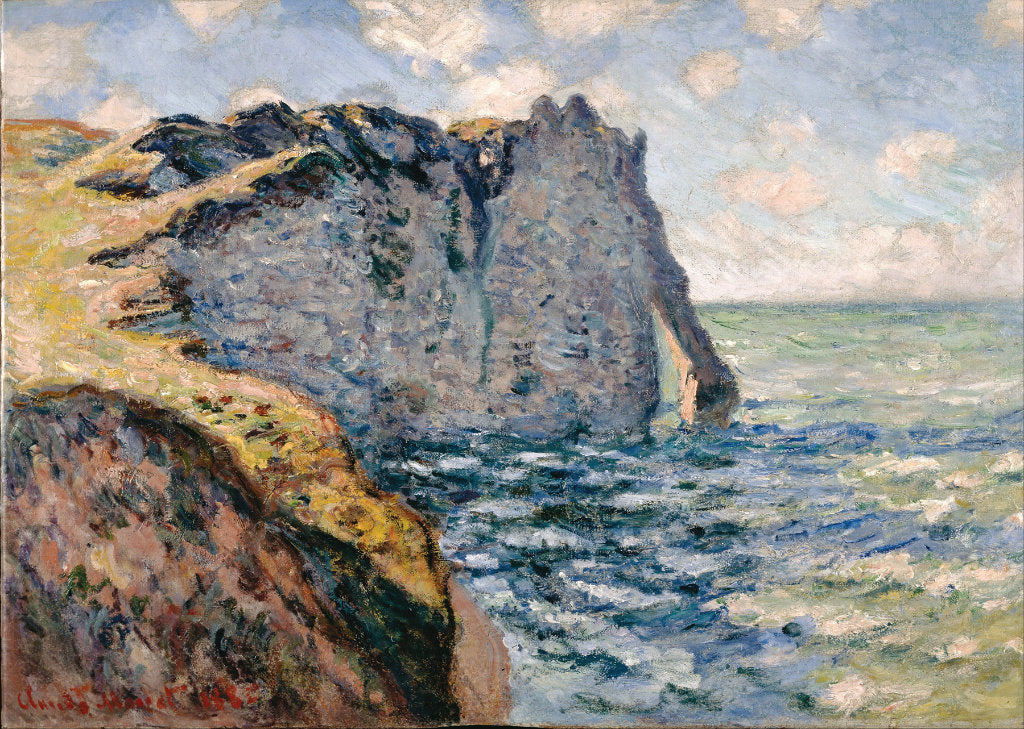 The Cliff at Étretat' by Claude Monet