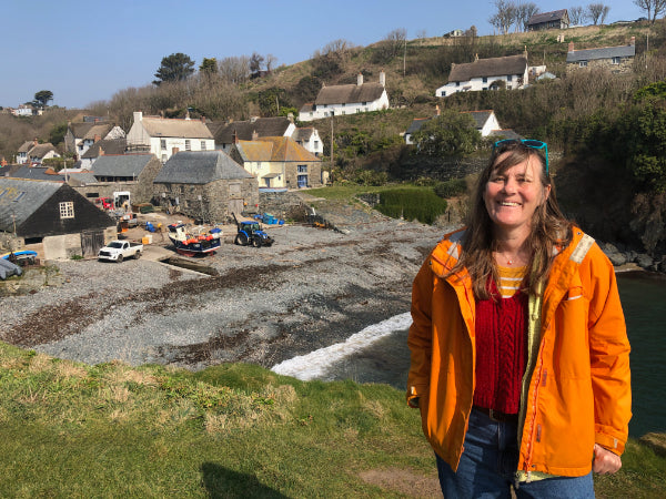 Artist Joanne Short in Cadgwith, Cornwall