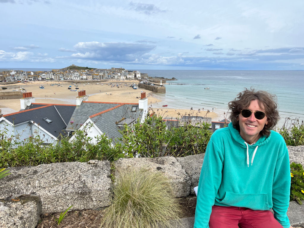 Cornwall artist John Dyer pictured in St Ives, Cornwall
