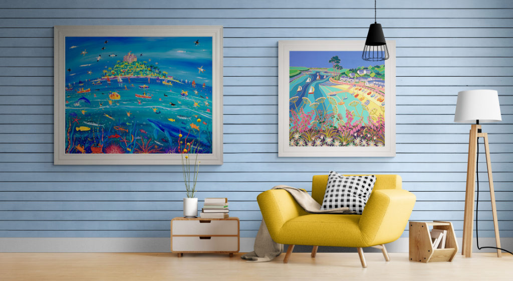 John Dyer and Joanne Short paintings in a contemporary interior setting