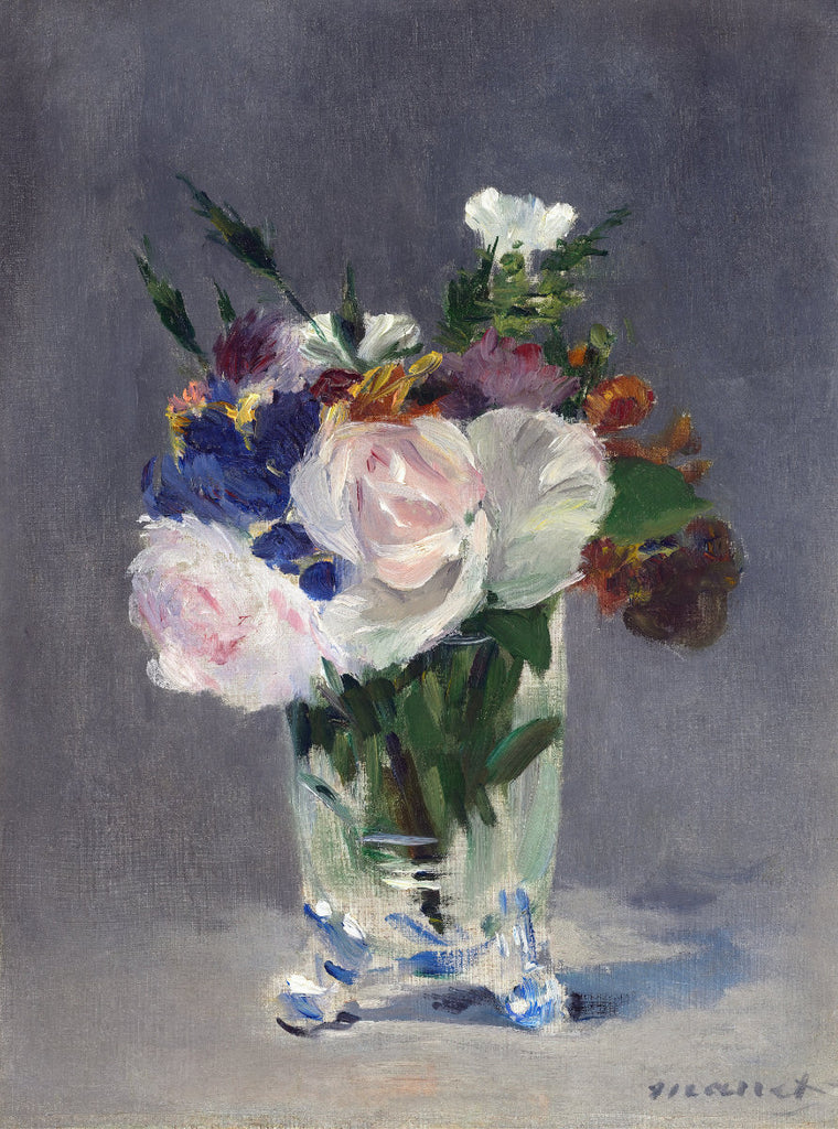 'Flowers in a Crystal Vase' Still Life by Edouard Manet. Open Edition Fine Art Print. Historic Art