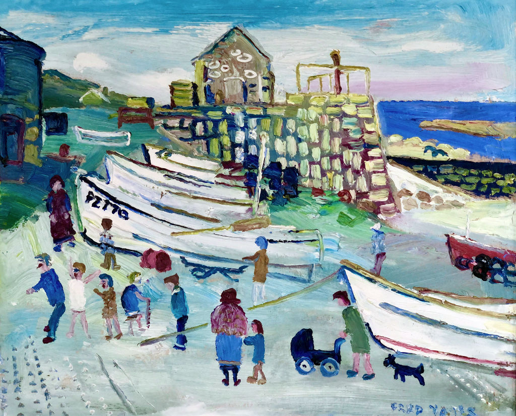 Fred Yates oil painting of Sennen in Cornwall