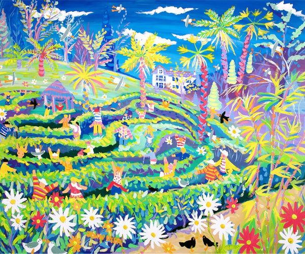 John Dyer painting of Glendurgan Garden in Cornwall