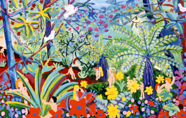 John Dyer painting of Heligan gardens