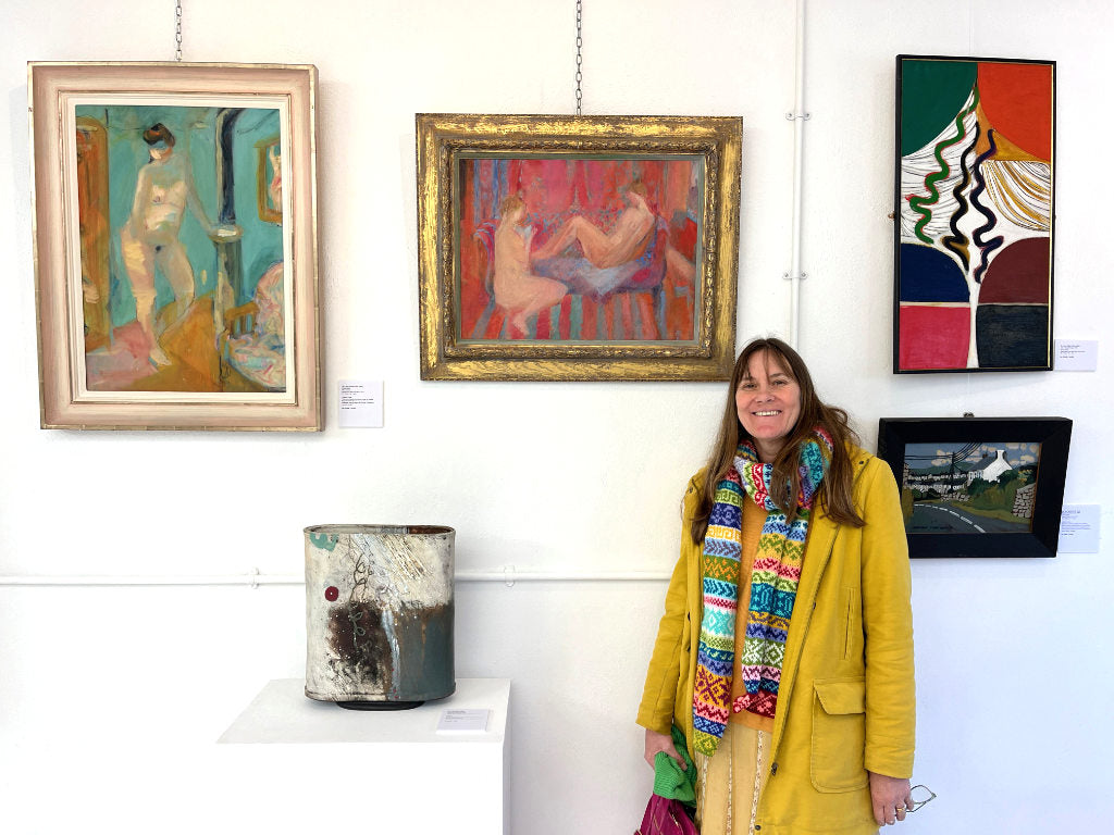 Artist Joanne Short with a selection of paintings that could make good investments