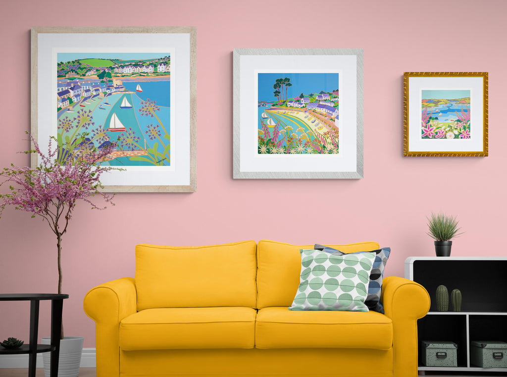 Joanne Short open edition artist prints in a modern and colourful room setting