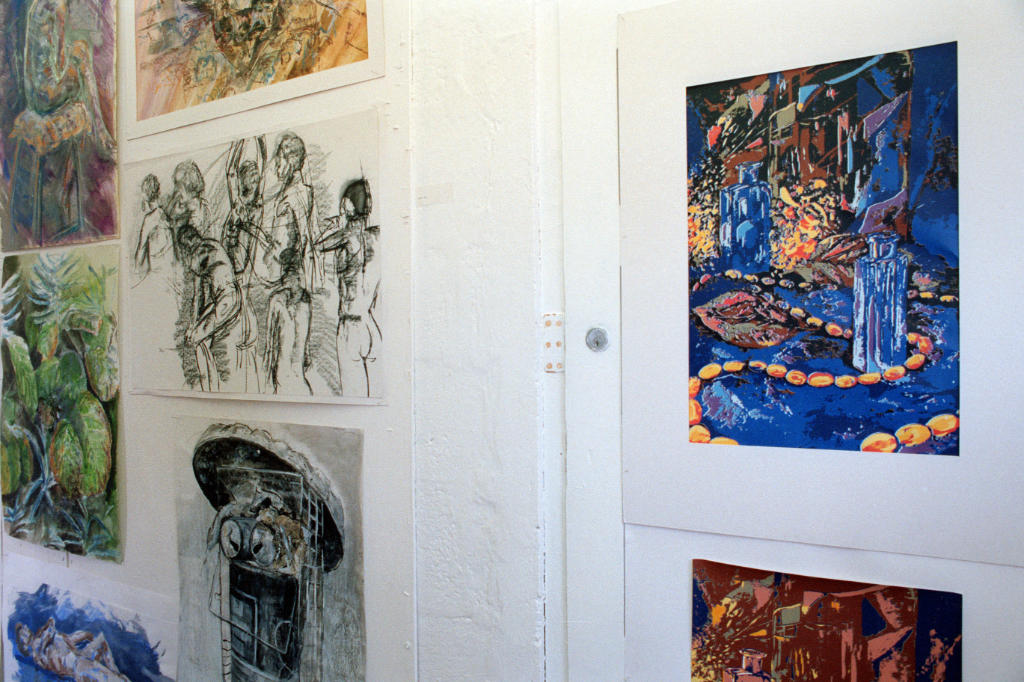 John Dyer art displayed at Falmouth School of Art in 1987