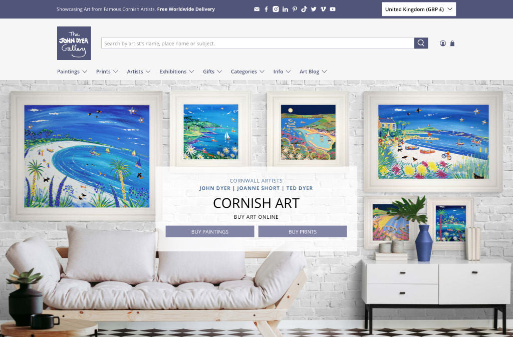 The online John Dyer Gallery that represents John Dyer, Joanne Short and Ted Dyer