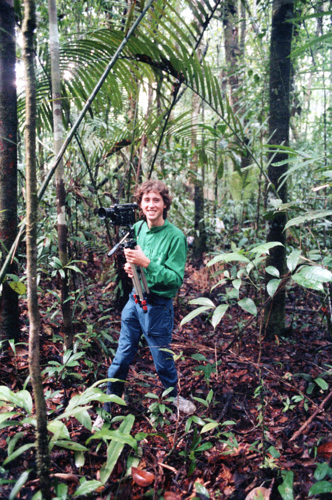 Photo of Artist John Dyer in the Amazon in 1989