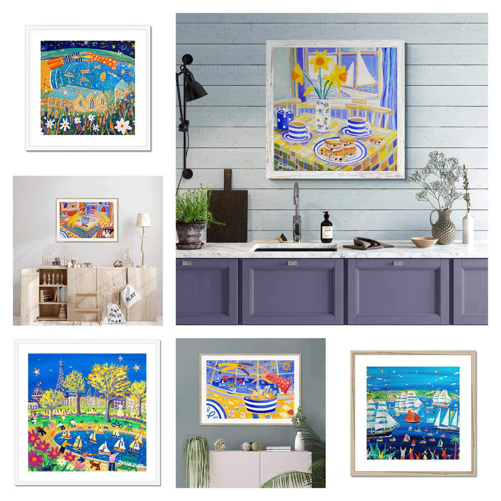 John Dyer prints shown in various locations