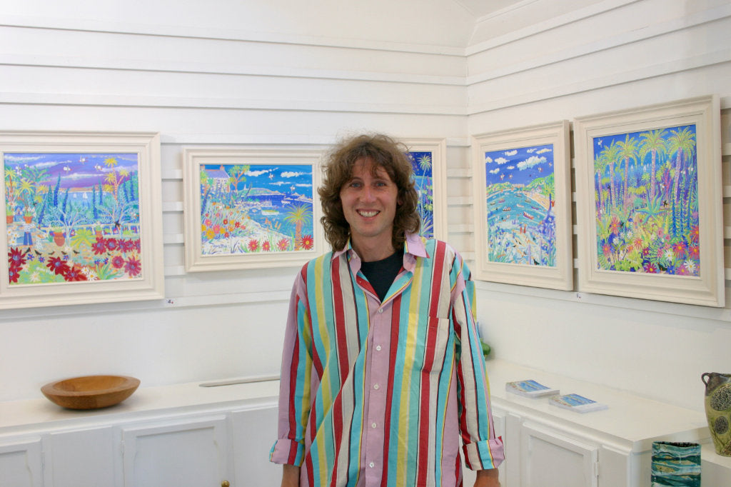 artist John Dyer at his private view, Gallery Tresco