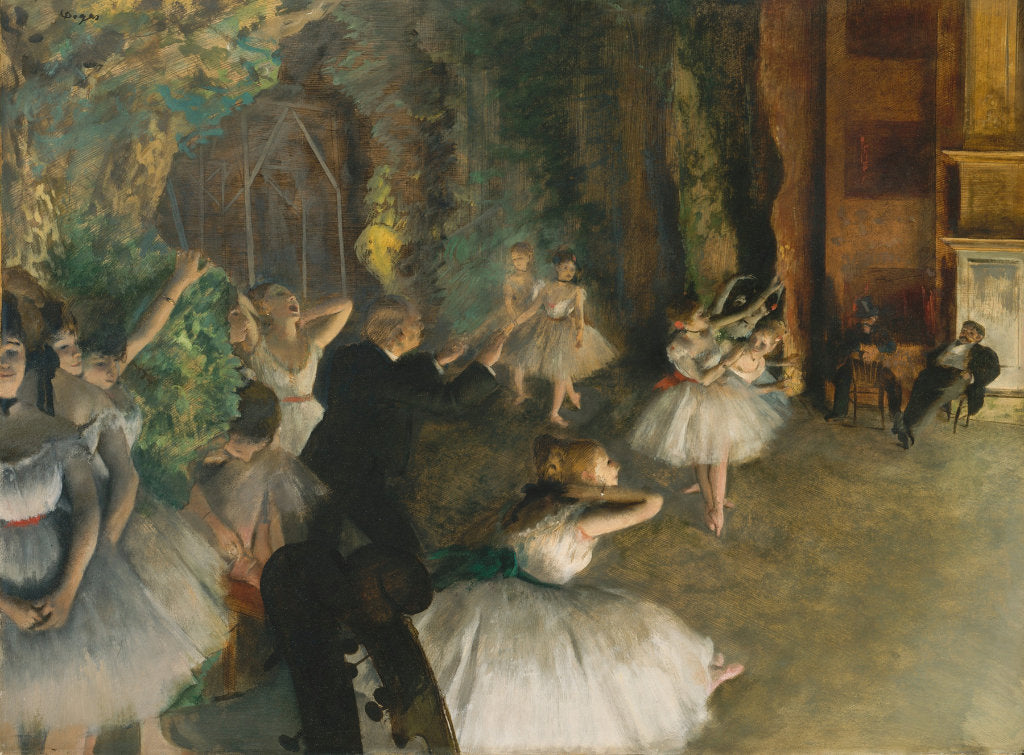 ‘The Rehearsal of the Ballet Onstage’ by Edgar Degas