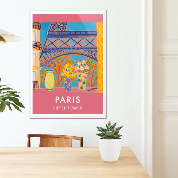 French art poster of Paris city and the Eiffel Tower - John Dyer Gallery