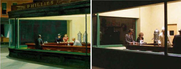 'Nighthawks' by Edward Hopper was referenced in 'Pennies from Heaven'.