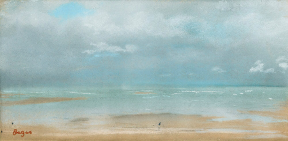 'Plage à Marée Basse' (1869) by Edgar degas (1834-1917)