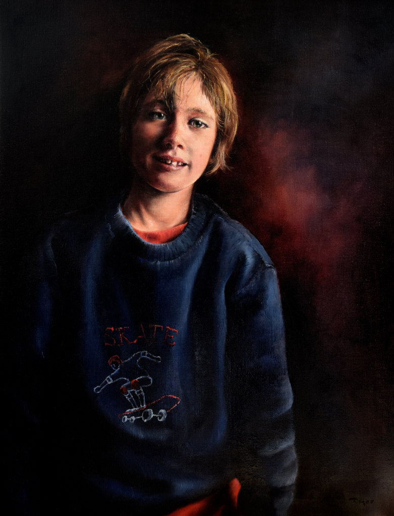 Portrait painted by Ted Dyer of artist John Dyer. Oil on canvas