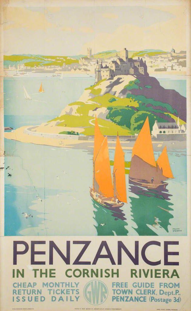 Vintage Style Art Poster - Penzance – In the Cornish Riviera  Frank Sherwin (1896–1986)