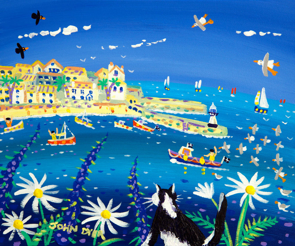 'Cat waiting for the Catch, St Ives'. by St Ives artist John Dyer.