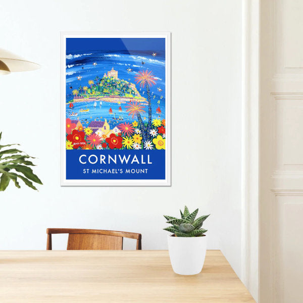 Vintage style poster of St. Michael's Mount by artist John Dyer