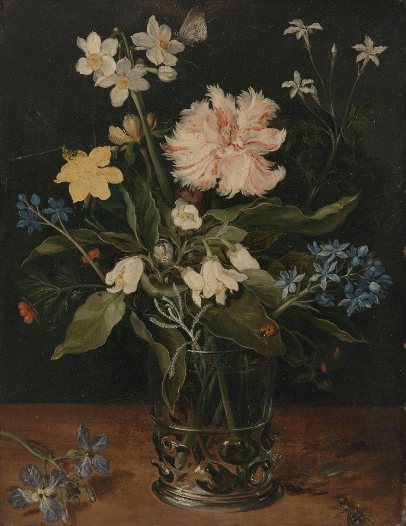 'Still Life with Flowers in a Glass' (c. 1625-1630), Jan van Brueghel the Younger