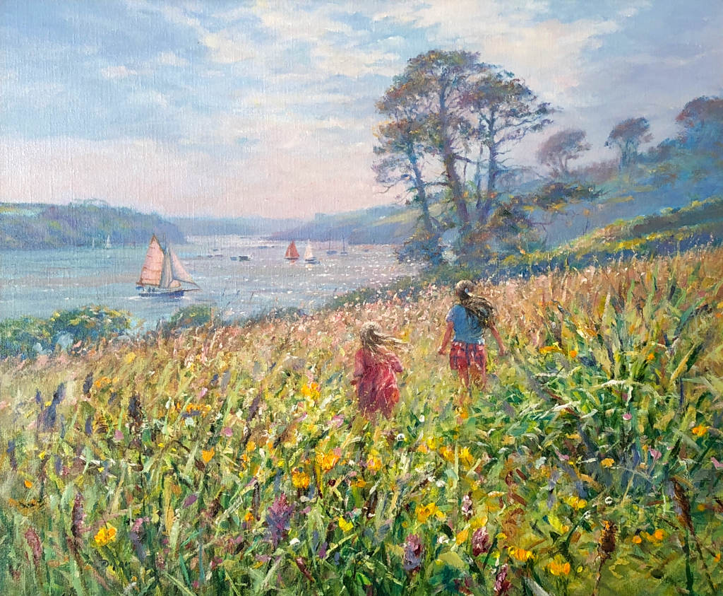 Ted Dyer painting of the Helford River in Cornwall